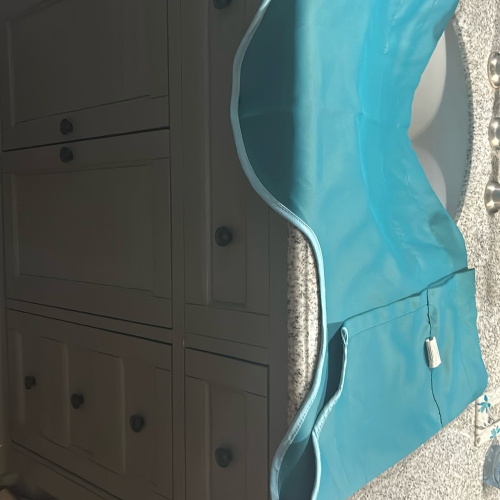 Teal window panels set of 2